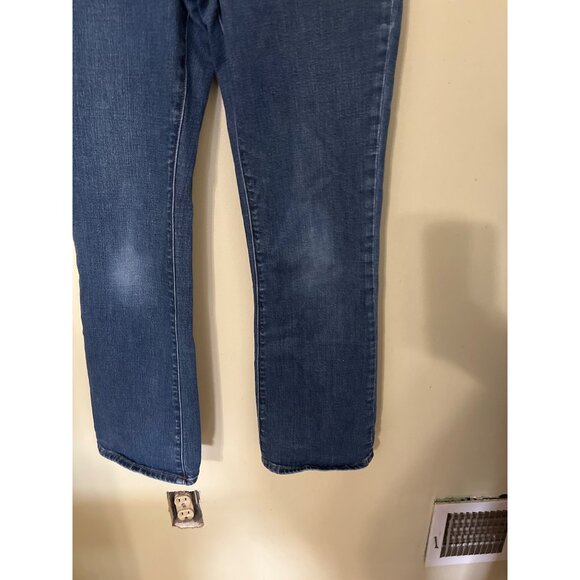 Lands End Womens Mid Rise Bootcut Jeans Size 6 Blue Denim Cowgirl Western Rodeo - Picture 11 of 15
